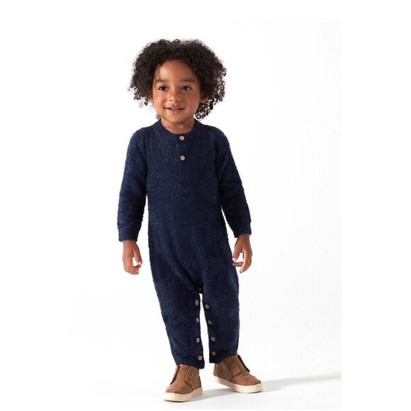Modern Moments by Gerber Gender Neutral Long Sleeve Cozy Henley Navy‎ Size 24mos - Picture 1 of 5
